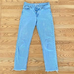 Levi’s Wedgie Straight Jeans Size 25 0 Light Wash